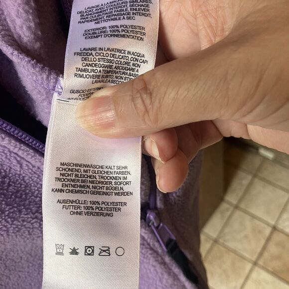 Columbia Sportswear Fleece Women's Sz L Purple Full Zip Logo Gorpcore Mock Neck - Picture 10 of 13